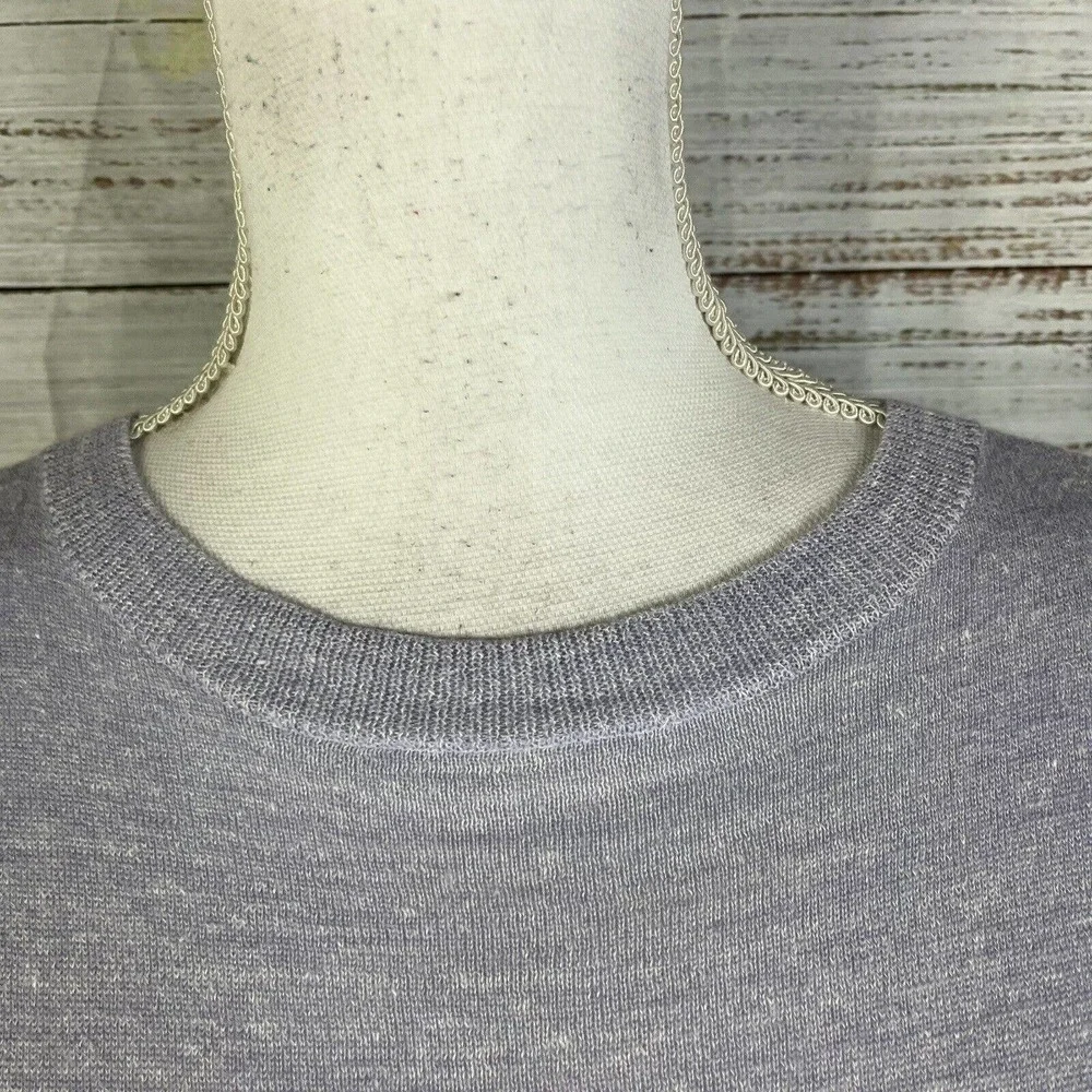 J Crew Sweater Shirt size XXS Purple Lilac Wool Lilac Striped College School